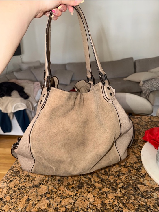 Handbags - Coach Edie Shoulder Bag - Soft Taupe Carryall